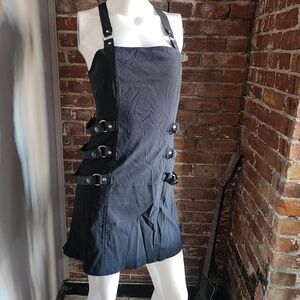 Vintage & Rare Black Lip Service Dress with Hardware